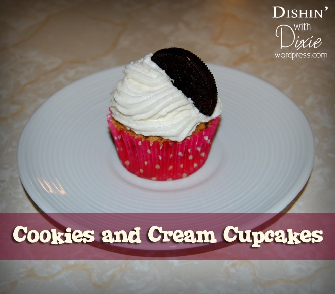 Cookies and Cream Cupcakes from Dishin' with Dixie