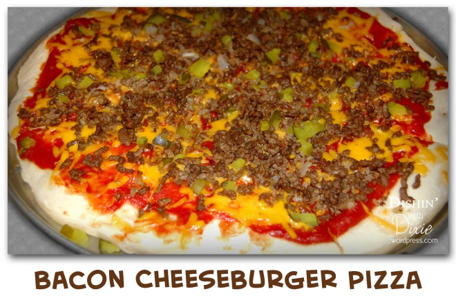 Bacon Cheeseburger Pizza from Dishin with Dixie